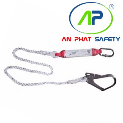 Dây chống rơi giảm sốc Safetyman TE-6102 1 móc lớn